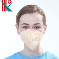 Fish Shape White Color PP Nonwoven Earloop Disposable Custom Printed Foldable Polypropylene Nonwoven Respirator with Valve, Bfe 95% 99%