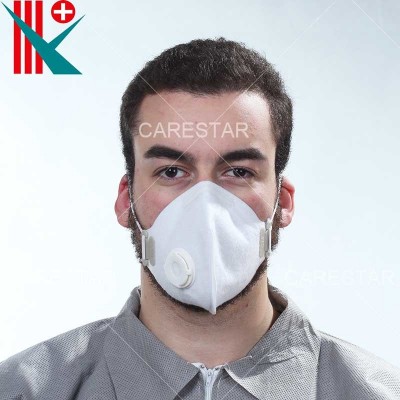 Foldable Disposable High Filtration Anti Dust Respirator Disposable Foldable Polypropylene Nonwoven Face Mask with Valve, Bfe 95% 99%, with Ce